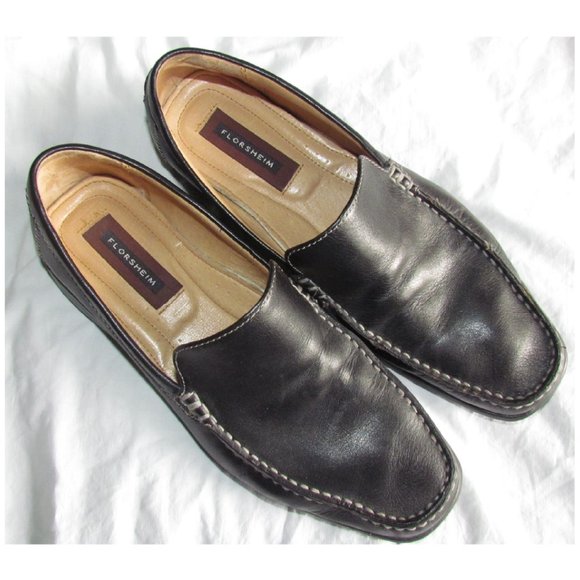 Florsheim Black Leather Slip On Loafer Moc Men\'s 10M main image 8